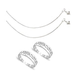 Load image into Gallery viewer, Taraash Sterling Silver Combo of Anklet & Toe Ring COMBO ANTR 31 - Taraash