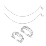 Load image into Gallery viewer, Taraash Sterling Silver Combo of Anklet & Toe Ring For Women COMBO ANTR 101 - Taraash