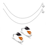 Load image into Gallery viewer, Taraash Sterling Silver Combo of Anklet & Toe Ring For Women COMBO ANTR 42 - Taraash