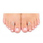 Load image into Gallery viewer, Taraash Sterling Silver Combo of Anklet & Toe Ring For Women COMBO ANTR 45 - Taraash