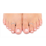 Load image into Gallery viewer, Taraash Sterling Silver Combo Of Anklet & Toe Ring For Women COMBO ANTR 73 - Taraash