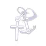 Load image into Gallery viewer, Taraash Sterling Silver Cross,Heart And Anchor Pendant With Chain For Unisex COMBO PDCH 59 - Taraash