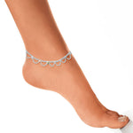 Load image into Gallery viewer, Taraash Sterling Silver Curb Chain Layer Enamel Anklet For Women - Taraash