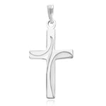 Load image into Gallery viewer, Taraash Sterling Silver Curved Design Cross Pendant With Chain For Unisex COMBO PDCH 112 - Taraash