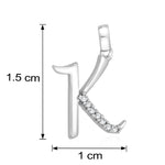 Load image into Gallery viewer, Taraash Sterling Silver Cz Adorn Initial "K" Pendant For Men /Women CBPD028I-06 - Taraash