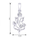 Load image into Gallery viewer, Taraash Sterling Silver Cz Ganeshji Pendant With Chain For Unisex COMBO PDCH 102 - Taraash