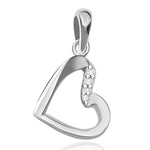 Load image into Gallery viewer, Taraash Sterling Silver Cz Heart Pendant with Chain Women COMBO PDCH 100 - Taraash