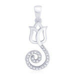 Load image into Gallery viewer, Taraash Sterling Silver Cz Lotus Studded Pendant With Chain For Women COMBO PDCH 140 - Taraash