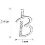 Load image into Gallery viewer, Taraash Sterling Silver Cz Studded Initial "B" Pendant For Men /Women CBPD028I-02 - Taraash