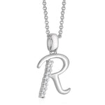 Load image into Gallery viewer, Taraash Sterling Silver CZ Studded Initial "R" Pendant For Men /Women CBPD028I-10 - Taraash