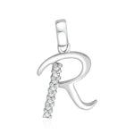 Load image into Gallery viewer, Taraash Sterling Silver CZ Studded Initial "R" Pendant For Men /Women CBPD028I-10 - Taraash