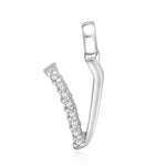 Load image into Gallery viewer, Taraash Sterling Silver Cz Studded Initial "V" Pendant For Men /Women CBPD028I-12 - Taraash