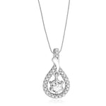 Load image into Gallery viewer, Taraash Sterling Silver Cz Studded Pear Drop Pendant With Chain For Women COMBO PDCH 137 - Taraash