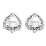 Load image into Gallery viewer, Taraash Sterling Silver Designer Pearl CZ Earring For Women - Taraash