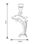Load image into Gallery viewer, Taraash Sterling Silver Dolphin Pendant With Chain For Unisex COMBO PDCH 73 - Taraash
