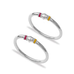 Load image into Gallery viewer, Taraash Sterling Silver Enamel Bangle Kada For Women - Taraash