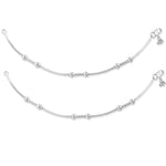 Load image into Gallery viewer, Taraash Sterling Silver Fancy Box Chain Anklet For Women - Taraash