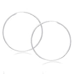 Load image into Gallery viewer, Taraash Sterling-Silver Hoop Earring For Women Silver-H42060M - Taraash