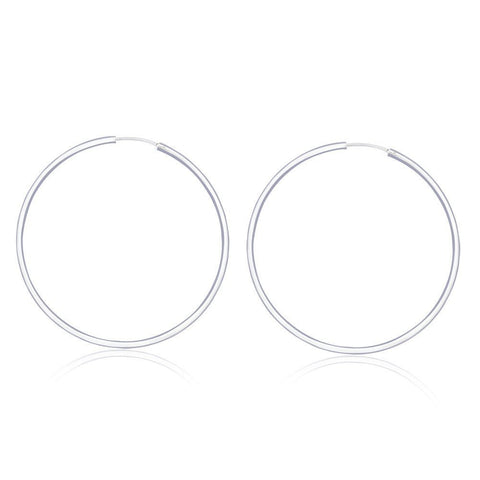 Taraash Sterling-Silver Hoop Earring For Women Silver-H42060M - Taraash
