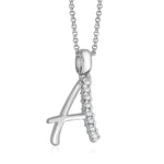 Load image into Gallery viewer, Taraash Sterling Silver Initial "A" CZ Pendant For Men /Women CBPD028I-01 - Taraash