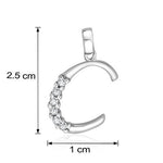 Load image into Gallery viewer, Taraash Sterling Silver Initial "C" CZ Pendant For Men /Women CBPD028I-03 - Taraash