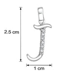 Load image into Gallery viewer, Taraash Sterling Silver Initial "J" CZ Pendant For Men /Women CBPD028I-05 - Taraash