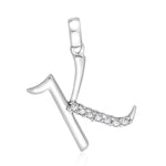 Load image into Gallery viewer, Taraash Sterling Silver Initial "K" Cz Pendant With Chain For Unisex COMBO PDCH 131 - Taraash