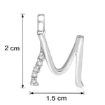 Load image into Gallery viewer, Taraash Sterling Silver Initial "M" CZ Pendant For Men /Women CBPD028I-07 - Taraash