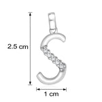 Load image into Gallery viewer, Taraash Sterling Silver Initial "S" CZ Pendant For Men /Women CBPD028I-11 - Taraash