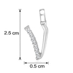 Load image into Gallery viewer, Taraash Sterling Silver Initial "V" Cz Pendant With Chain For Unisex COMBO PDCH 136 - Taraash