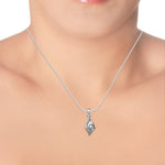 Load image into Gallery viewer, Taraash Sterling Silver Krishna Fether Pendant With Chain For Unisex COMBO PDCH 57 - Taraash