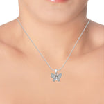 Load image into Gallery viewer, Taraash Sterling Silver Lovely Butterfly Pendant With Chain For Women COMBO PDCH 124 - Taraash