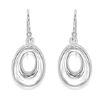 Load image into Gallery viewer, Taraash Sterling Silver Open Oval Shape Hollow Hook Earrings For Women CBER297I - 02 - Taraash