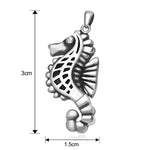 Load image into Gallery viewer, Taraash Sterling Silver Seahorse Pendant With Chain For Men COMBO PDCH 154 - Taraash