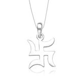 Load image into Gallery viewer, Taraash Sterling Silver Traditional Swastik Pendant With Chain For Unisex COMBO PDCH 79 - Taraash