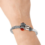 Load image into Gallery viewer, Taraash Sterling Silver Trishul Rudraksha Kada For Men - Taraash