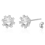 Load image into Gallery viewer, Taraash Sterling Silver White Cz Circle Shape Earrings For Women EMR4012V - Taraash
