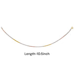 Load image into Gallery viewer, 925 Sterling Silver Tri Tone Box Chain Single Anklet for Women