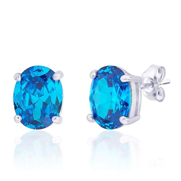 Taraash 925 Silver Blue Cz Pendant Set  For Women