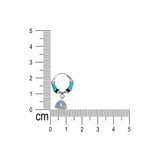 925 Silver Multi - Tone Enamel Hoop Earrings for Girls/Women - Taraash