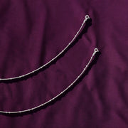 925 Sterling Antique Silver Finish Beaded Snake Chain Anklet - Taraash