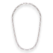 925 Sterling Silver 20 Inch Figaro Cutting Chain For Men - Taraash
