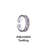 925 Sterling Silver Adjustable & Elegant Band Toe Ring for Women - Taraash