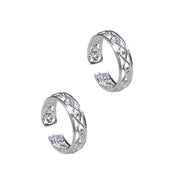 925 Sterling Silver Adjustable & Elegant Band Toe Ring for Women - Taraash
