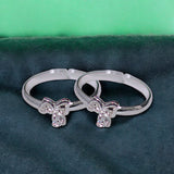 925 Sterling Silver Adjustable Silver Heart CZ Toe Ring for Women - Taraash