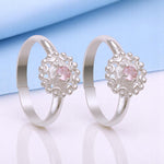 Load image into Gallery viewer, 925 Sterling Silver Adjustable with Pink CZ ToeRing For Women - Taraash
