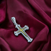 925 Sterling Silver Antique Cross Pendant for Unisex - Taraash
