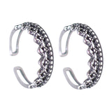 925 Sterling Silver Antique Finish Adjustable Band Toe Ring for Women - Taraash
