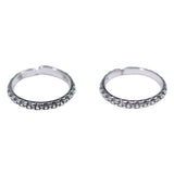 925 Sterling Silver Antique Finish Adjustable Band Toe Ring for Women - Taraash