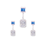 925 Sterling Silver Baguette Stone Jewellery Set for women. - Taraash